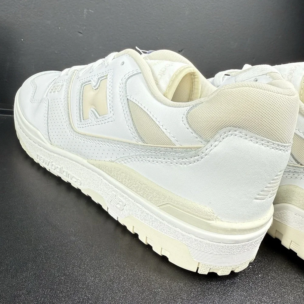 New Balance 550 Shoes Womens Size 11‎ B White Leather  BBW550WS Casual Sneaker